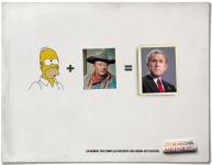 Что получится, если скрестить Гомера Симпсона с героем вестернов Джоном Уэйном?