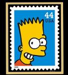 Вот так выглядят марки с Симпсонами