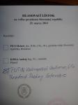 Бюллетень выборов президента Словацкой Республики