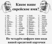 ПИН про вас. Какое ваше еврейское имя?