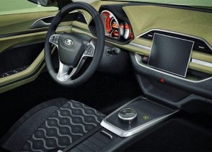«Ростех» опубликовал первое изображение салона новой LADA Xcode с планшетным компьютером на приборной панели