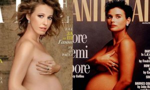 Беременная Собчак повторила знаменитую позу обнаженной Деми Мур