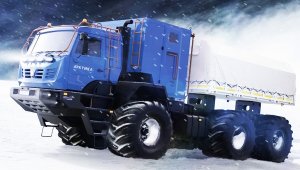 Новый вездеход КАМАЗ-5350 «Арктика» впечатлил даже бывалых спасателей