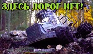 Лесовозы бездорожье, грязь, дорог нет!