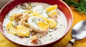 Суп с курицей и яйцами